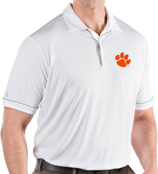 Antigua Men's Clemson Tigers Salute Performance White Polo