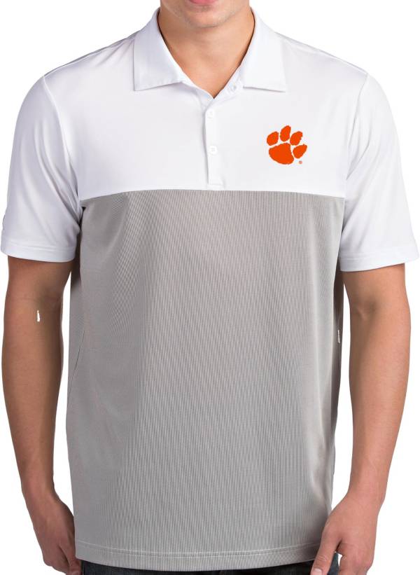 Antigua Men's Clemson Tigers Venture White Polo