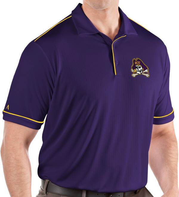 Antigua Men's East Carolina Pirates Purple Salute Performance Polo