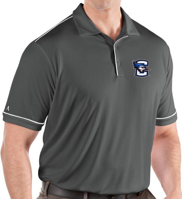 Antigua Men's Creighton Bluejays Grey Salute Performance Polo