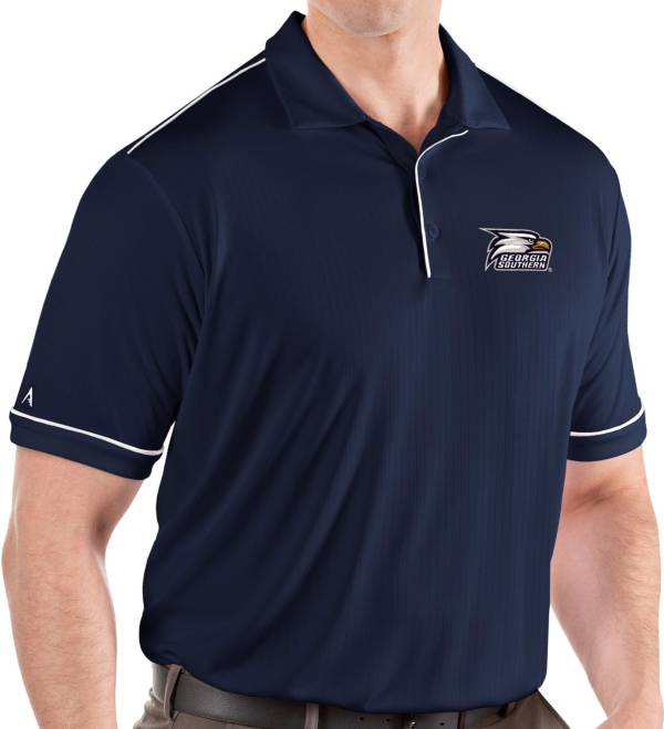 Antigua Men's Georgia Southern Eagles Navy Salute Performance Polo