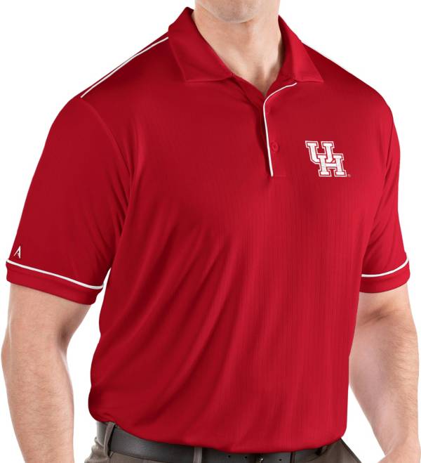 Antigua Men's Houston Cougars Red Salute Performance Polo