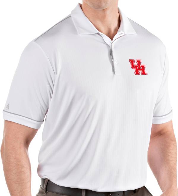 Antigua Men's Houston Cougars Salute Performance White Polo