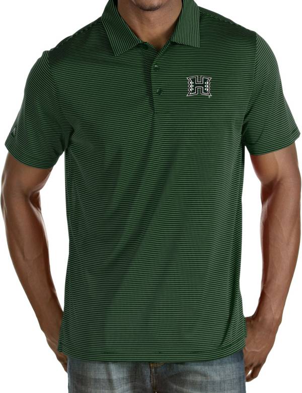 Antigua Men's Hawai'i Warriors Green Quest Performance Polo