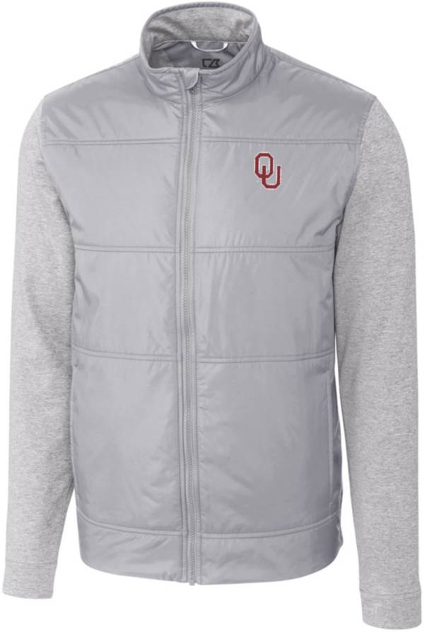 Cutter & Buck Men's Oklahoma Sooners Grey Stealth Full-Zip Jacket product image