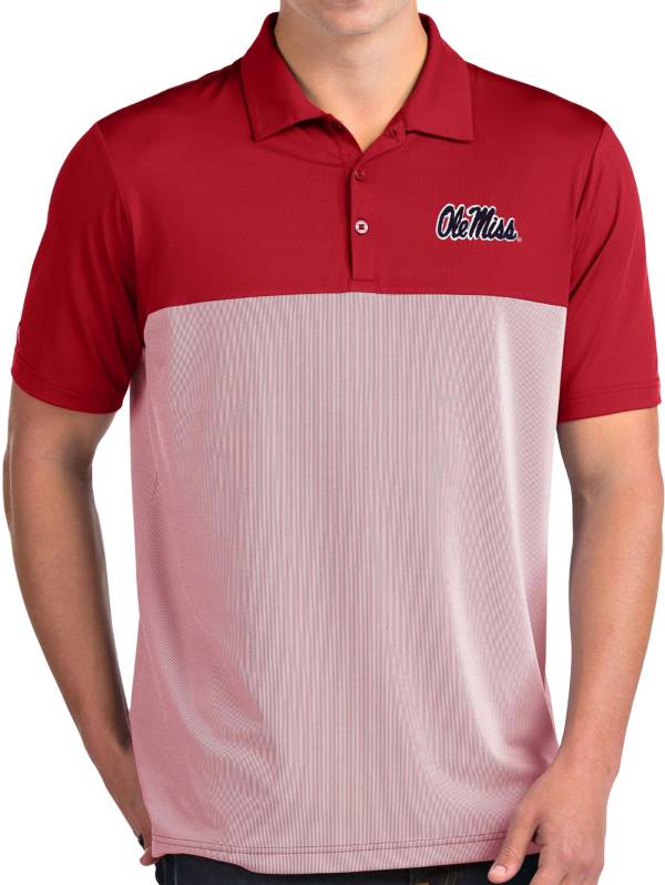 Antigua Men's Ole Miss Rebels Red Venture Polo