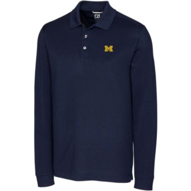 sorry, Cutter & Buck Men's Michigan Wolverines Blue Advantage Long Sleeve Polo is currently out of stock