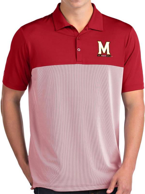 Antigua Men's Maryland Terrapins Red Venture Polo