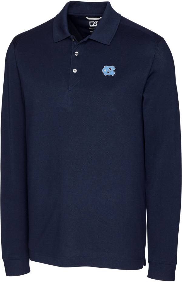 Cutter & Buck Men's North Carolina Tar Heels Navy Advantage Long Sleeve