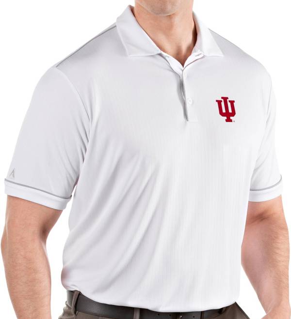 Antigua Men's Indiana Hoosiers Salute Performance White Polo product image