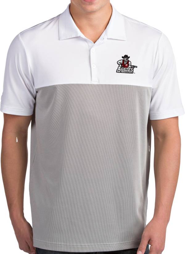 Antigua Men's New Mexico State Aggies Venture White Polo