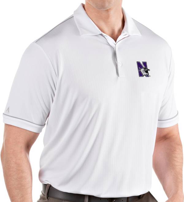 Antigua Men's Northwestern Wildcats Salute Performance White Polo