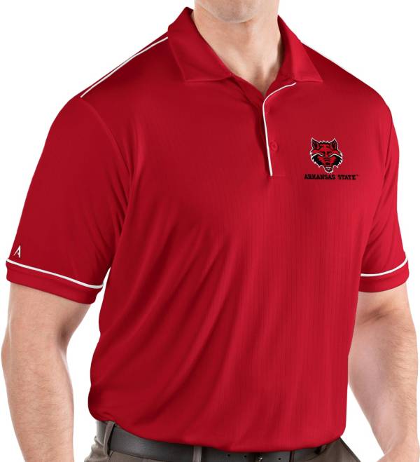 Antigua Men's Arkansas State Red Wolves Scarlet Salute Performance Polo