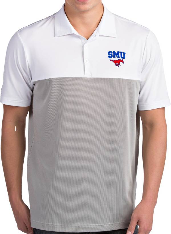 Antigua Men's Southern Methodist Mustangs Venture White Polo