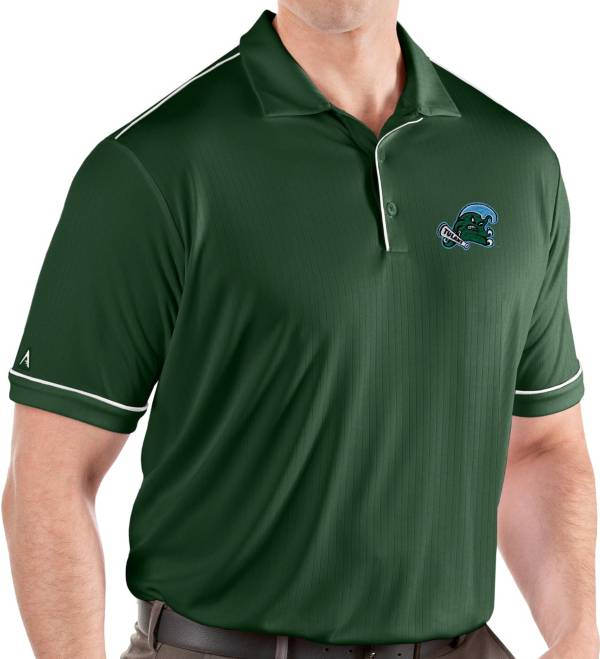 Antigua Men's Tulane Green Wave Olive Salute Performance Polo