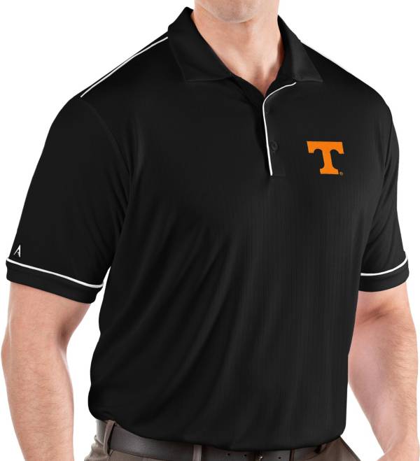 Antigua Men's Tennessee Volunteers Salute Performance Black Polo