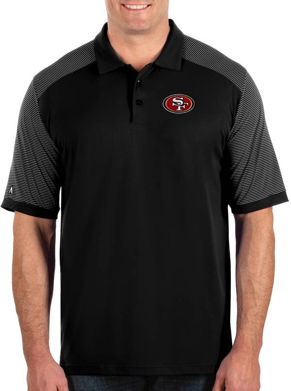 Antigua Men's San Francisco 49ers Engage Performance Black Polo