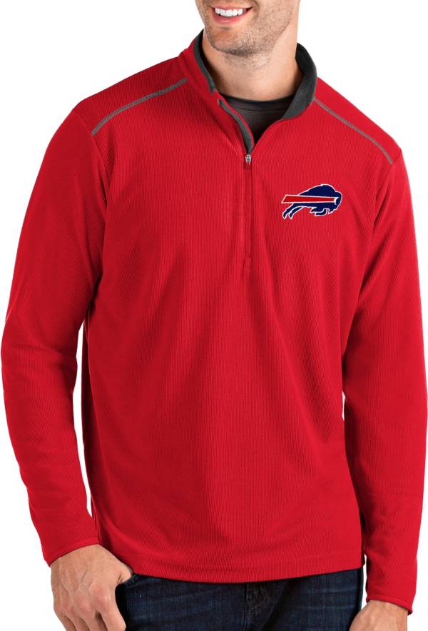 Antigua Men's Buffalo Bills Glacier Red Quarter-Zip Pullover product image