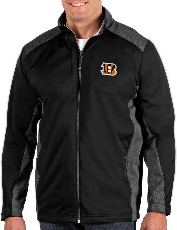 Men's Antigua Black Cincinnati Bengals Super Bowl LVI Bound Big & Tall  Generation Quarter-Zip Pullover Jacket