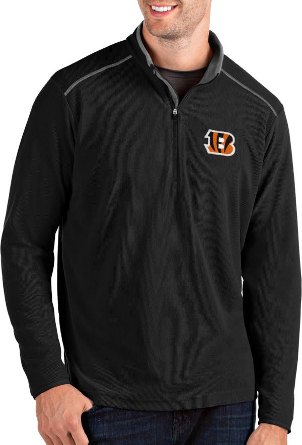 Men's Antigua Orange Cincinnati Bengals Tribute Long Sleeve Polo