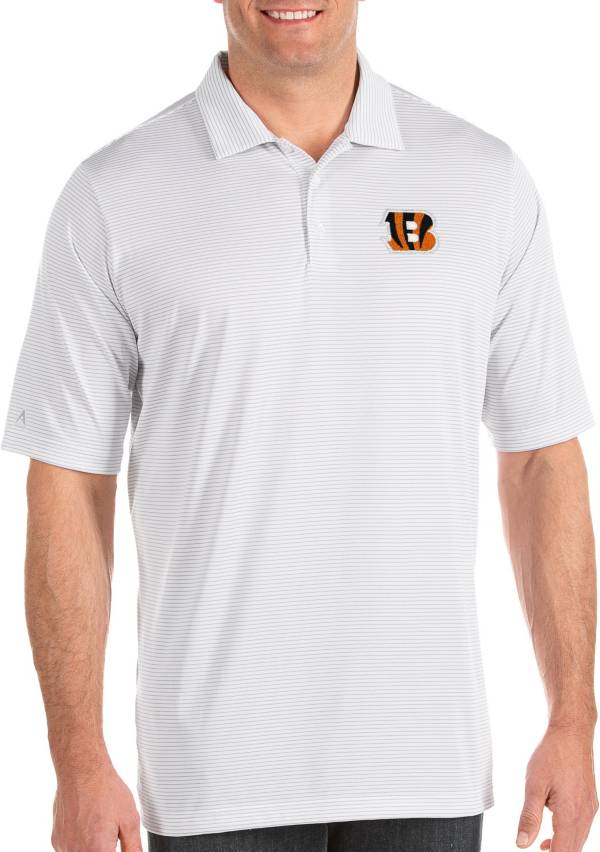 Antigua Men's Cincinnati Bengals Quest White Polo