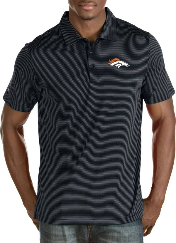 Antigua Men's Denver Broncos Quest Navy Polo