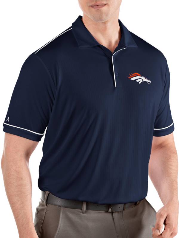 Antigua Men's Denver Broncos Salute Navy/White Polo