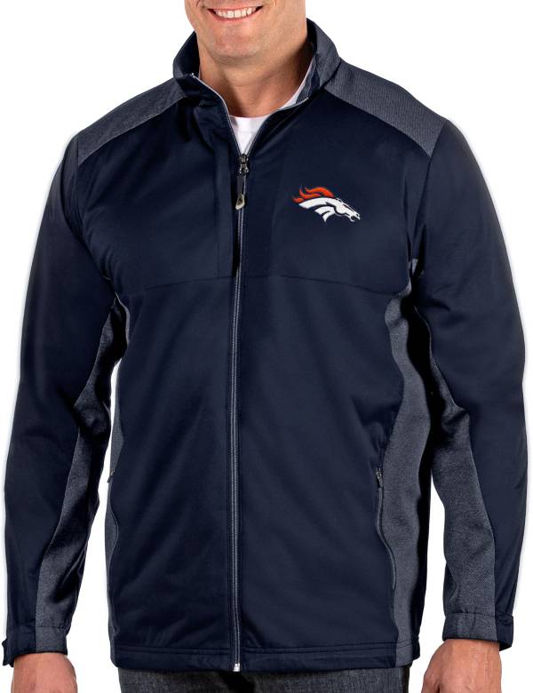 Antigua Men's Denver Broncos Revolve Navy Full-Zip Jacket product image