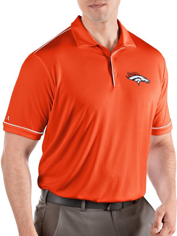 Antigua Men's Denver Broncos Salute Orange Polo