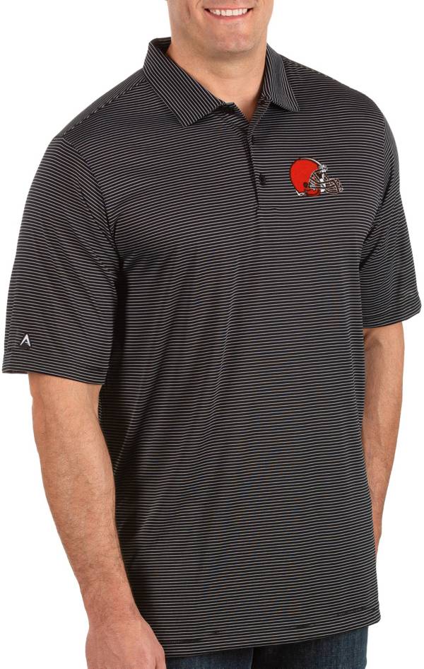 Antigua Men's Cleveland Browns Quest Black Polo