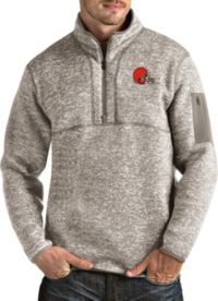 Cleveland Browns Antigua Gambit Quarter-Zip Pullover Top - Oatmeal