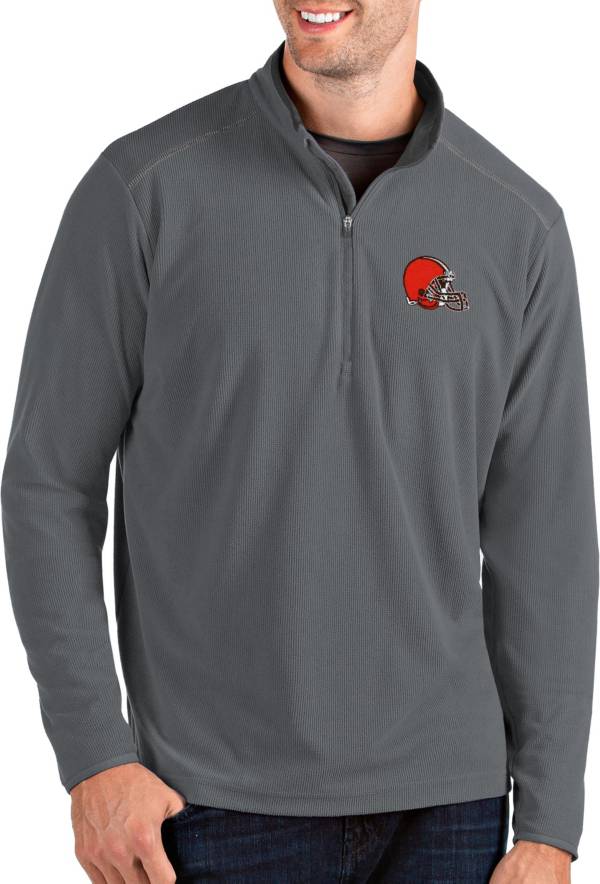 Download Antigua Men's Cleveland Browns Glacier Grey Quarter-Zip ...