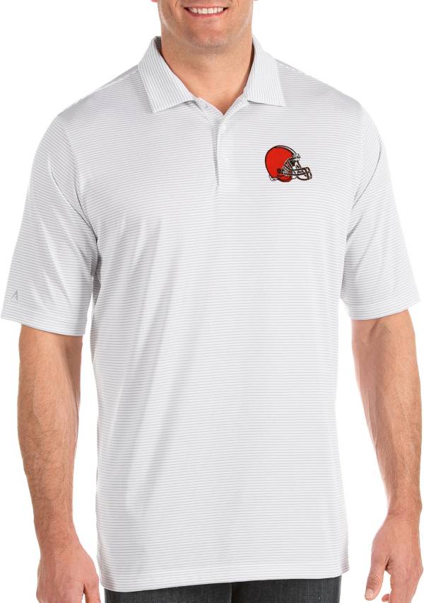 Antigua Men's Cleveland Browns Quest White Polo