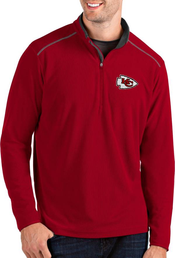 Antigua Men's Kansas City Chiefs Glacier Red Quarter-Zip Pullover