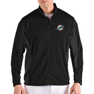 sorry, Antigua Men's Miami Dolphins Passage Black Full-Zip Jacket is currently out of stock
