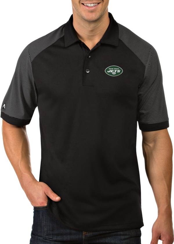 Antigua Men's New York Jets Engage Black Performance Polo