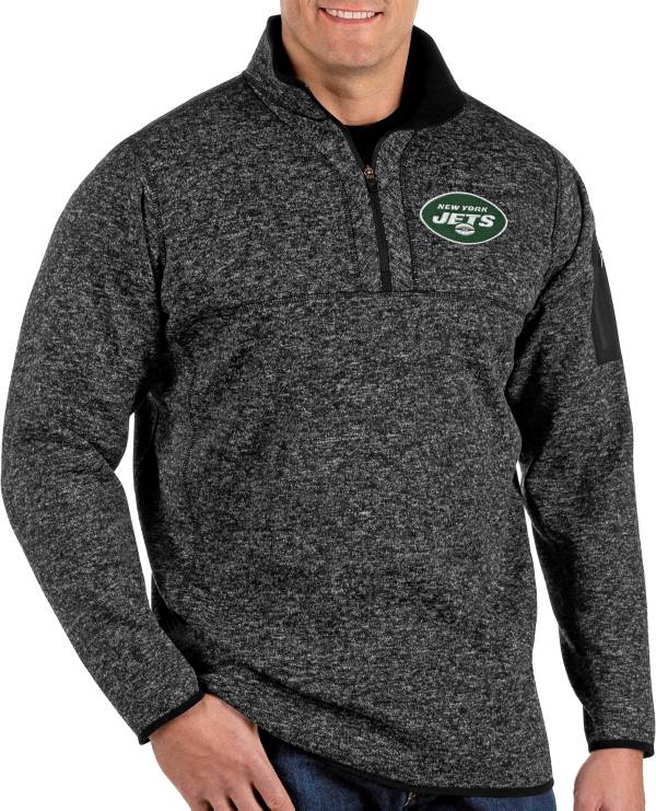 Antigua Men's New York Jets Fortune Black Pullover Jacket product image