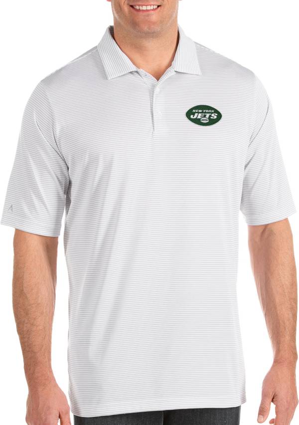 Antigua Men's New York Jets Quest White Polo