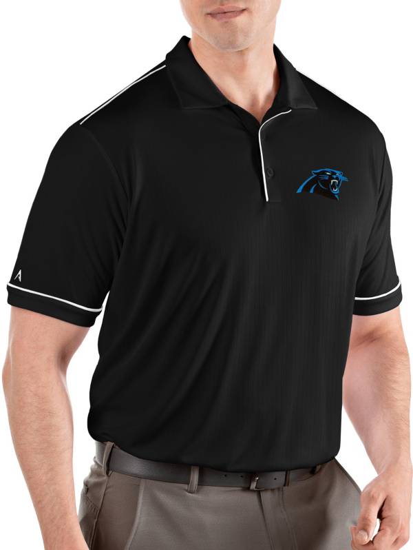 Antigua Men's Carolina Panthers Salute Black Polo