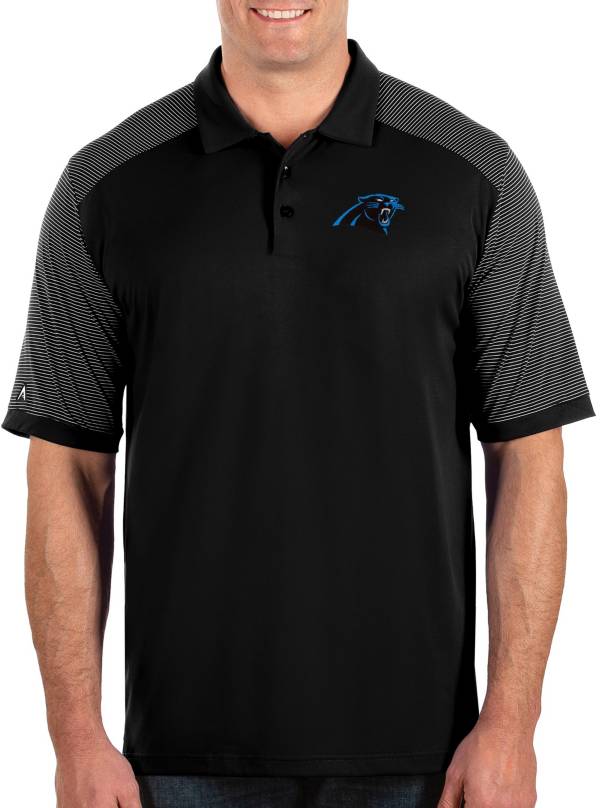 Antigua Men's Carolina Panthers Engage Black Performance Polo