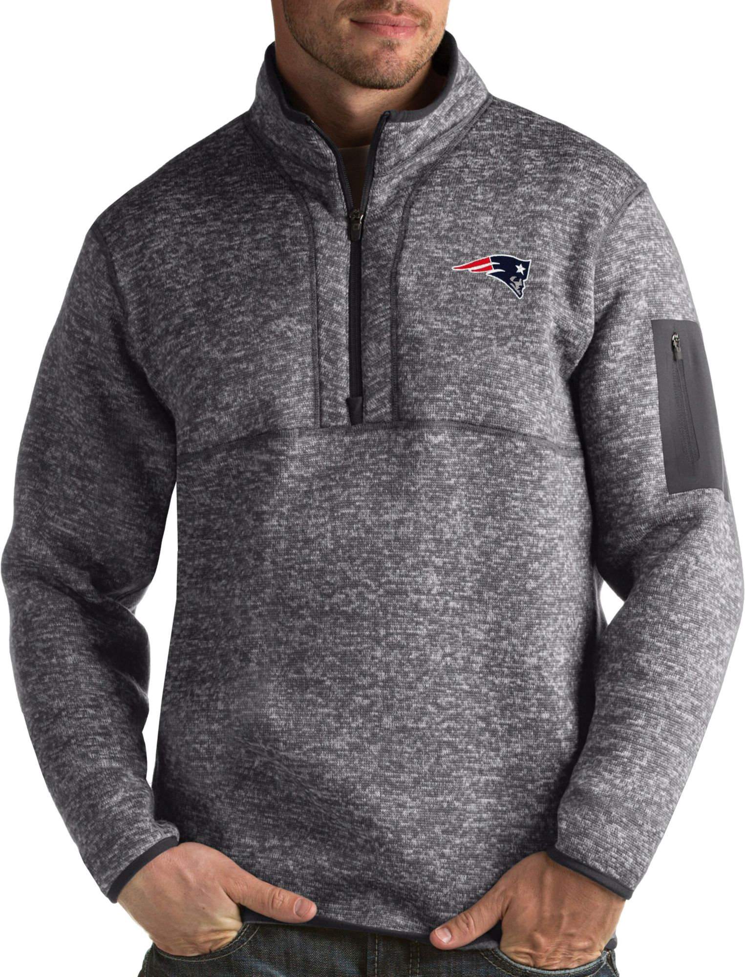 patriots half zip sweatshirt