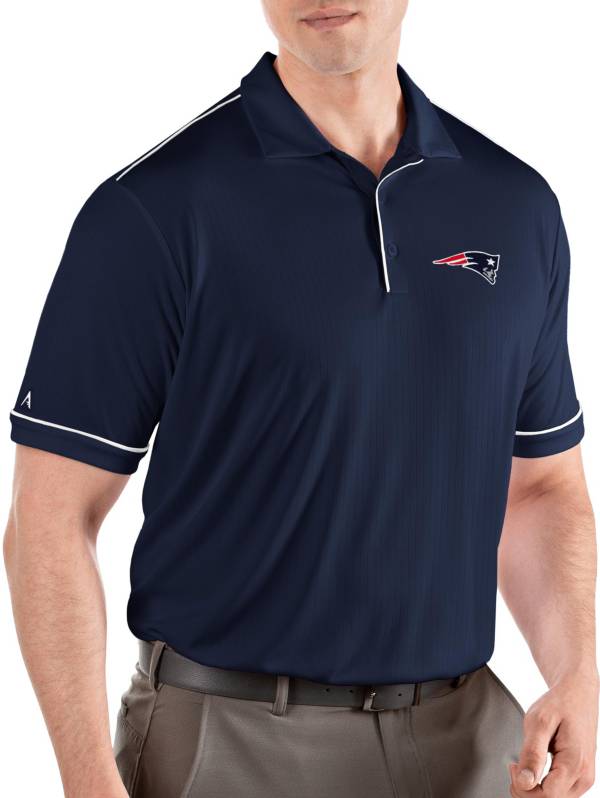 Antigua Men's New England Patriots Salute Navy/White Polo