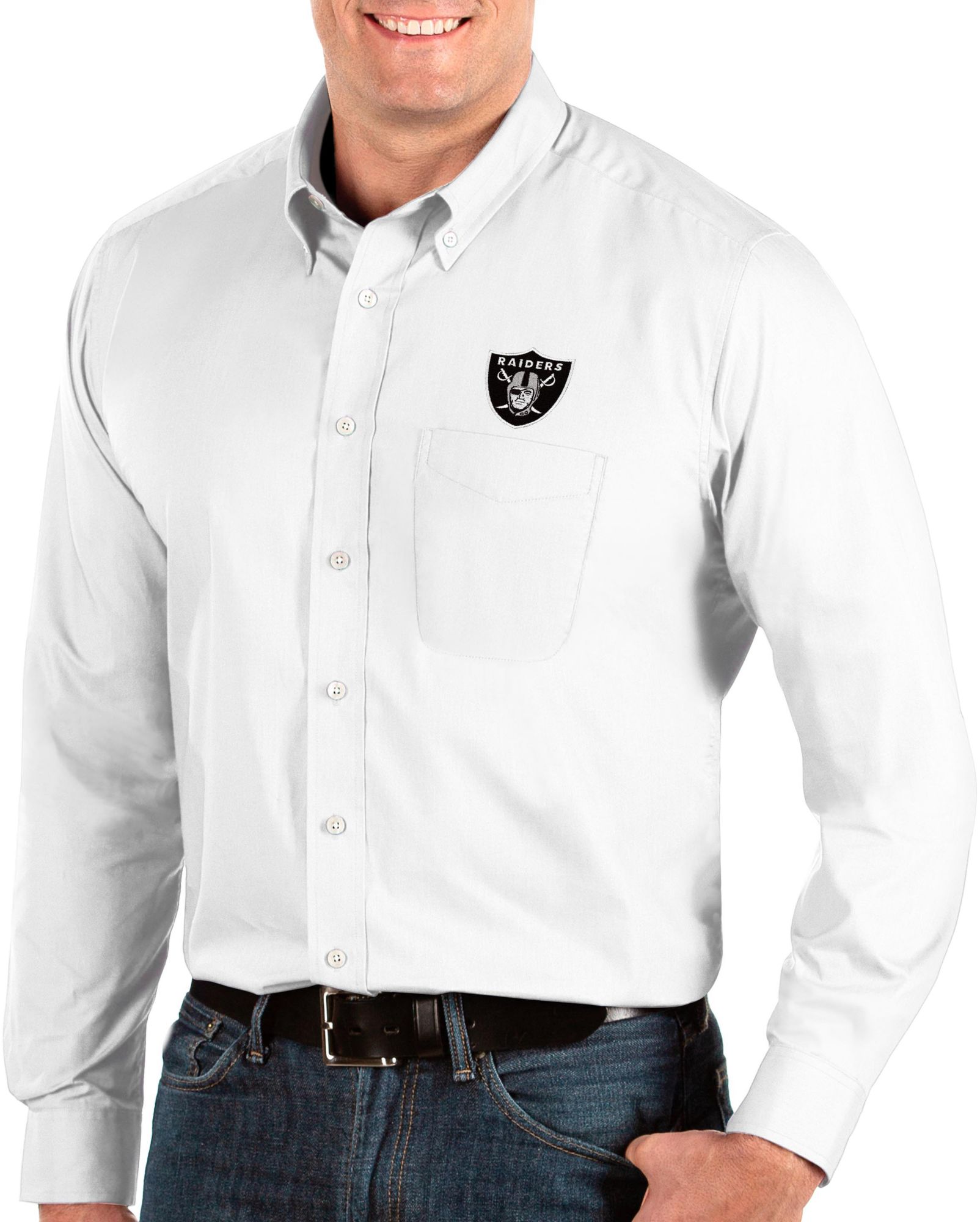 raiders button up shirt