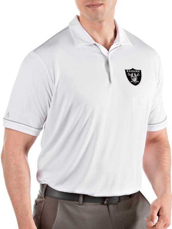 Antigua Men's Las Vegas Raiders Salute White Polo