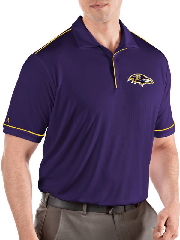 Antigua Men's Baltimore Ravens Salute Purple/Gold Polo