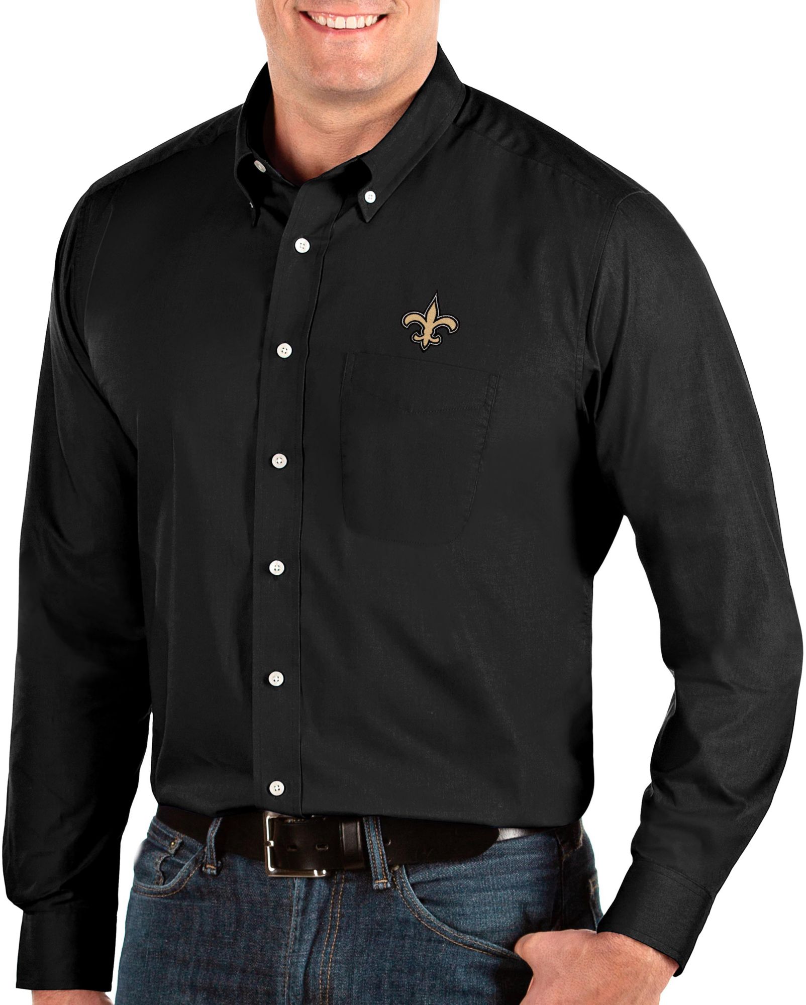 new orleans saints button up shirt