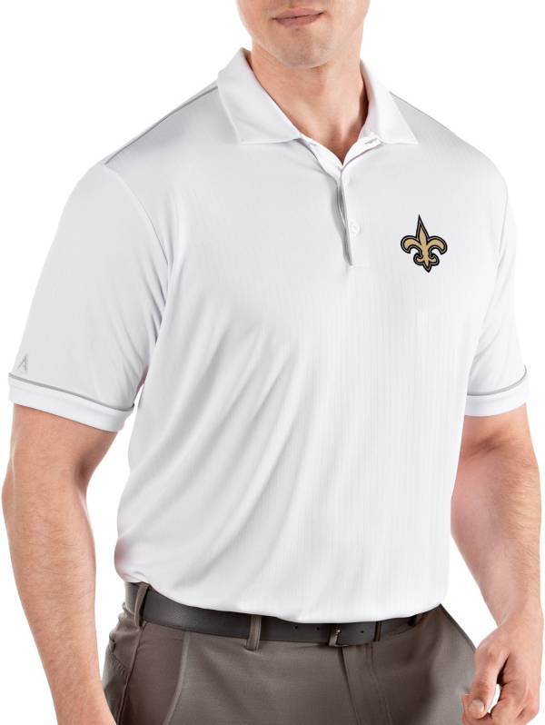 Antigua Men's New Orleans Saints Salute White Polo