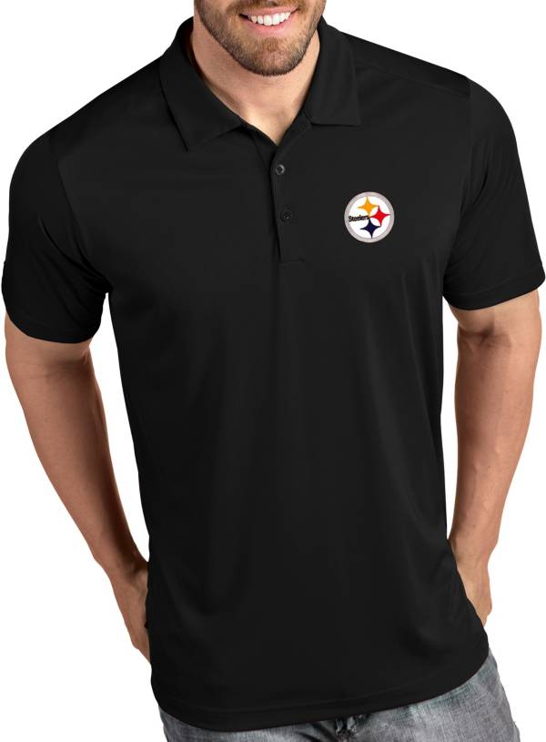 Pittsburgh Steelers Antigua Compass Polo - Black