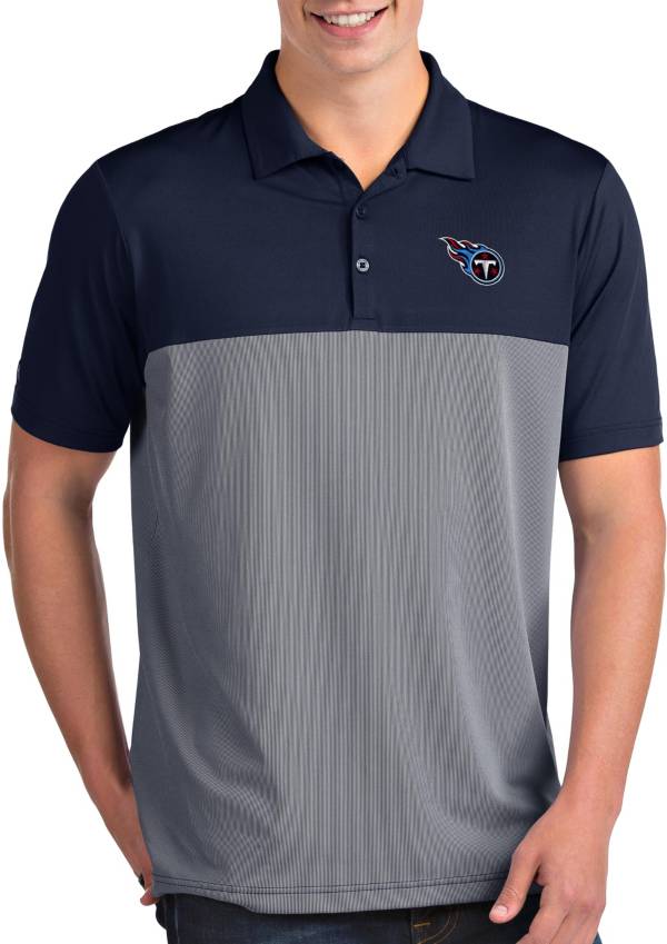 Antigua Men's Tennessee Titans Venture Navy Performance Polo