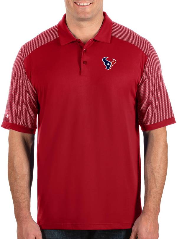 Antigua Men's Houston Texans Engage Performance Red Polo